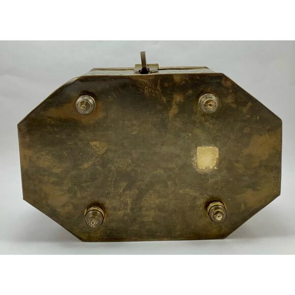 Vintage Pierced Brass Octagon Cricket Box Decor Storage - Picture 11 of 14